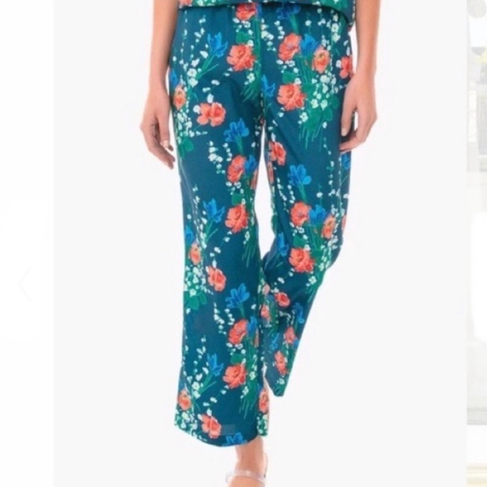 Tuckernuck Jade Blooms Floral Farris Pant NWT Size Large